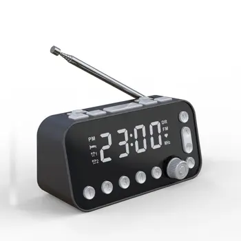 Электронные часы-будильник DAB-радио/FM-радио с большим экраном и двойным будильником для хорошего приема